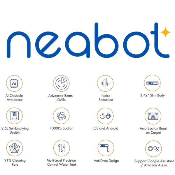 Neabot NoMo Q11 - Прахосмукачка робот със скрит лазер и автоматичен контейнер за отпадъци