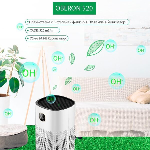 OBERON 520 WiFi (до 62 м2) - Пречиствател за въздух - бял