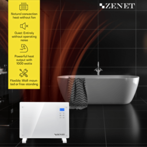 Zenet ZET-526 електрически конвектор за дома, стенен/под, 1500W